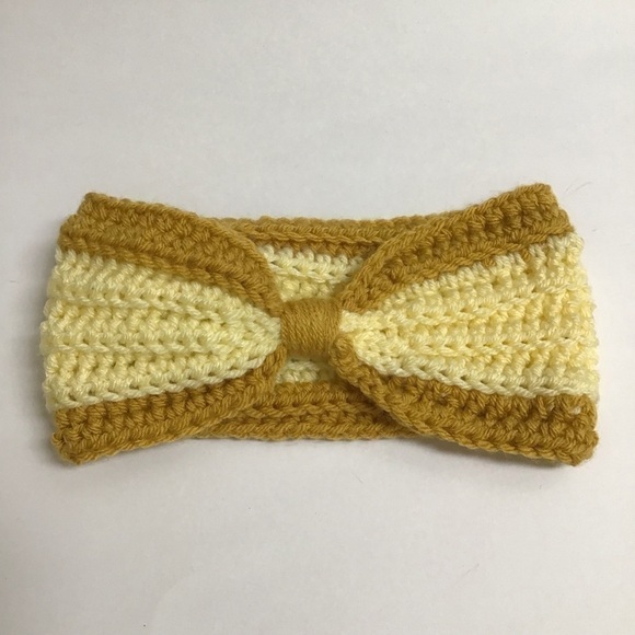 Rose Flower Knit Headband Ear Warmer Handmade Acrylic Hair Band Ski Snowboard - Picture 5 of 8